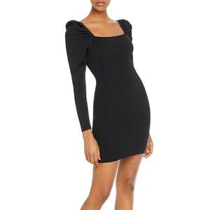NEW Aqua Womens Bodycon Dress Mini Square Neck - Black